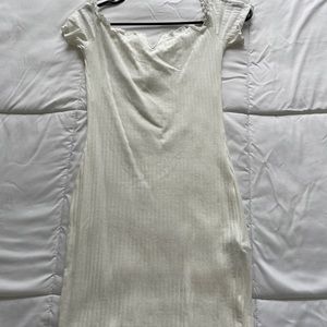 White off the shoulder mini dress